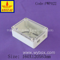 Plastic electrical enclosure box ip65 waterproof enclosure plastic outdoor enclosure waterproof PWP022 with size 160X120X63mm